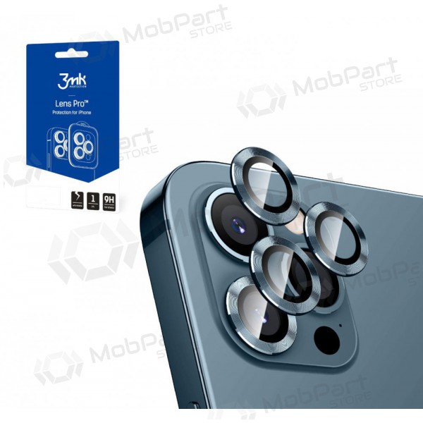 Apple iPhone 14 Pro / 14 Pro Max panssarilasi kameralle - 3MK Lens Pro (hopea)