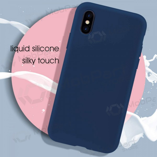 Apple iPhone 12 kotelo - Liquid Silicone 1.5mm (tummansininen)