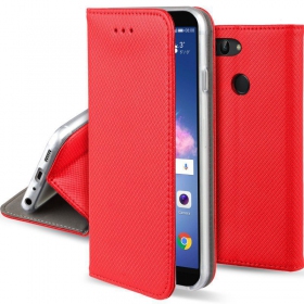 Xiaomi Redmi 12 / Redmi Note 12R / Poco M6 Pro puhelinkotelo / suojakotelo "Smart Magnet" (punainen)