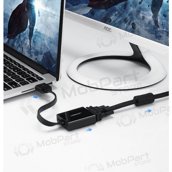 Ugreen MM103 HDMI–VGA-sovitin, musta