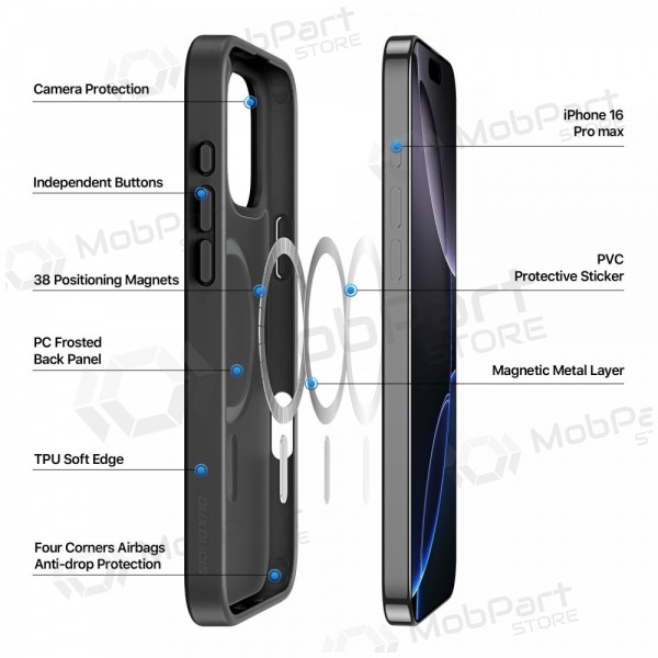 Apple iPhone 16 Pro Max kotelo - Dux Ducis Yind (musta)