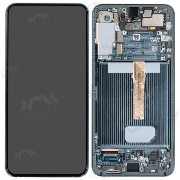 Ekranas Samsung S906 S22 Plus su lietimui jautriu stikliuku ja rėmeliu Green alkuperäinen (service pack)