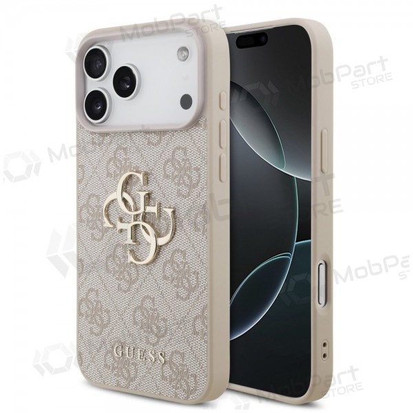 Apple iPhone 17 Pro Max kotelo - Guess PU 4G Metal Logo (vaaleanpunainen)