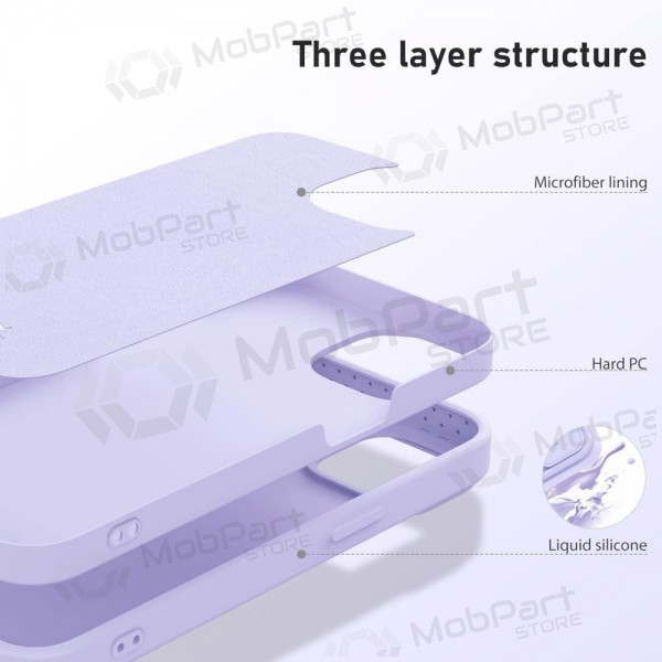 Apple iPhone 15 Pro suojakuori „Nillkin Silicone“ (šviesiai violetti) Apple iPhone 15 Pro suojakuori „Nillkin Silicone“ (šviesiai violetti)