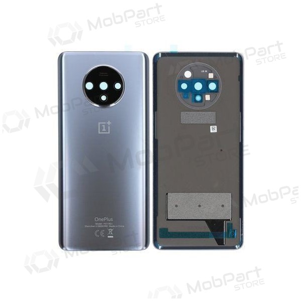OnePlus 7T takaakkukansi hopea (Frosted Silver) (käytetty grade C, alkuperäinen)