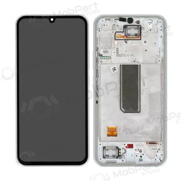 Samsung Galaxy A34 5G näyttö (hopea) (kehyksellä) (alkuperäinen) Samsung Galaxy A34 5G näyttö (hopea) (kehyksellä) (alkuperäinen)
