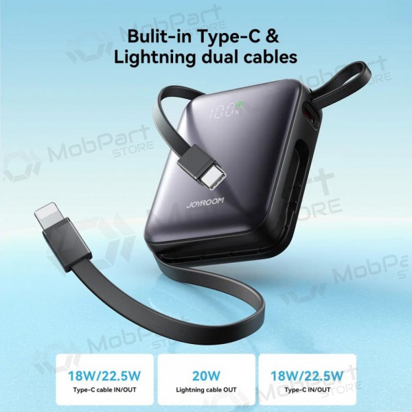 Ulkoinen paristo Power Bank Joyroom JR-PBF27 22.5W Mini 10000mAh musta