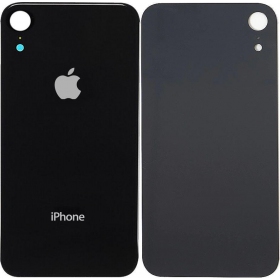 Apple iPhone XR takaakkukansi (musta) (bigger hole for camera)