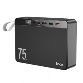 Ulkoinen paristo Power Bank Hoco J94 Overlord 22.5W 75000mAh musta