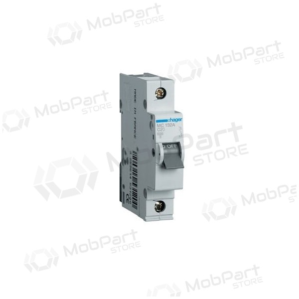 Automaattikatkaisija Hager MC132 (32A, 1P, 230V, 6kA)