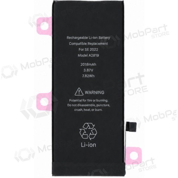 Akumuliatorius ORG tarkoitettu  iPhone SE 2022 2018mAh su lipduku