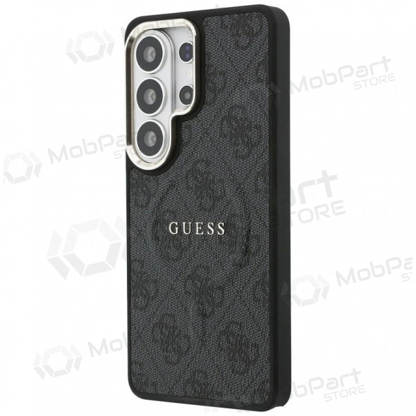 Samsung Galaxy S26 Ultra kotelo - Guess PU Leather 4G Gold Frame Magnetic (musta)