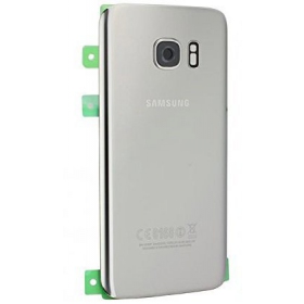 Samsung G930F Galaxy S7 takaakkukansi (hopea) (käytetty grade B, alkuperäinen)