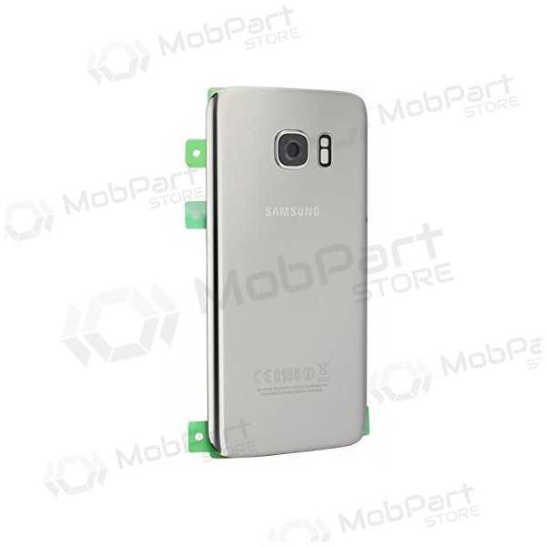 Samsung G930F Galaxy S7 takaakkukansi (hopea) (käytetty grade B, alkuperäinen)