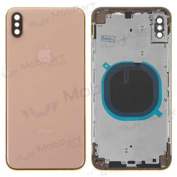 Apple iPhone XS Max takakannen akkukotelo (kulta) full