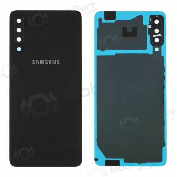 Samsung A750 Galaxy A7 (2018) takaakkukansi (musta) (käytetty grade A, alkuperäinen)