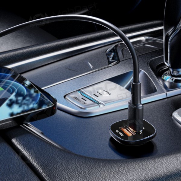 Laturi automobilinis Acefast B1 Mini 38W USB-C+USB-A musta