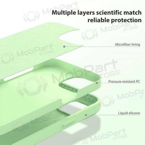Apple iPhone 14 Pro Max suojakuori „Nillkin Silicone“ (vaaleanvihreä) Apple iPhone 14 Pro Max suojakuori „Nillkin Silicone“ (vaaleanvihreä)