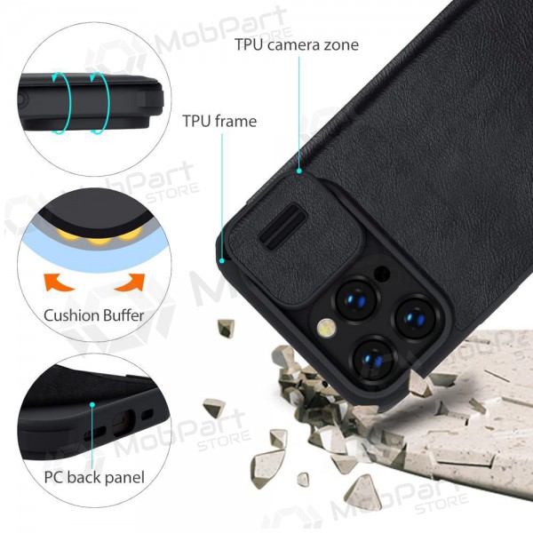 Apple iPhone 14 kotelo - Nillkin Leather (musta)