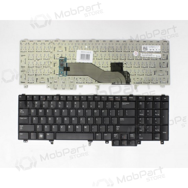 DELL Latitude: E5520, E5520m näppäimistö DELL Latitude: E5520, E5520m näppäimistö