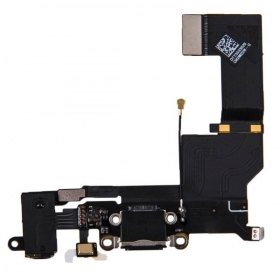 Apple iPhone SE latauspistorasian ja mikrofonin liitin (latausliitin) (musta)