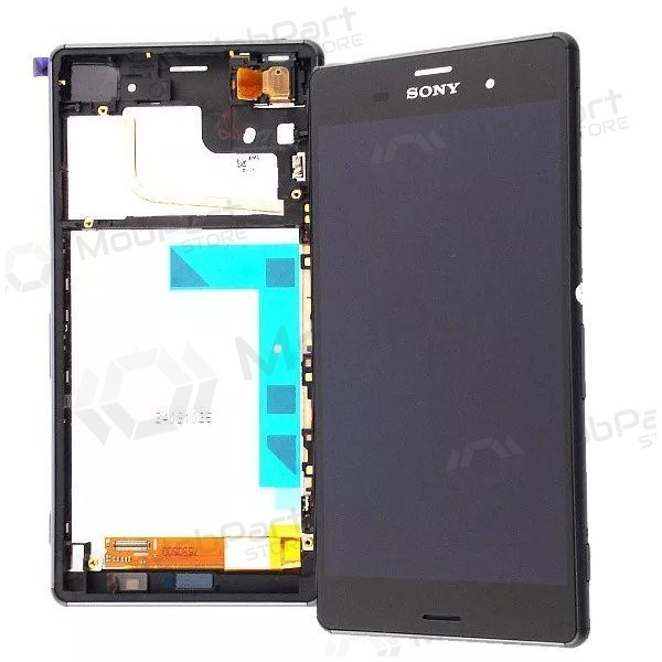 Sony D6603 Xperia Z3 näyttö (musta) (kehyksellä) (käytetty grade C, alkuperäinen)