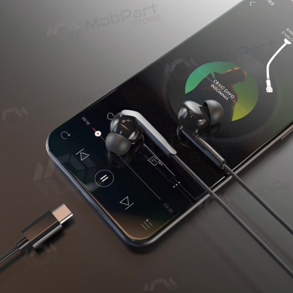 USB-C-kuulokkeet Dudao X3C+ musta