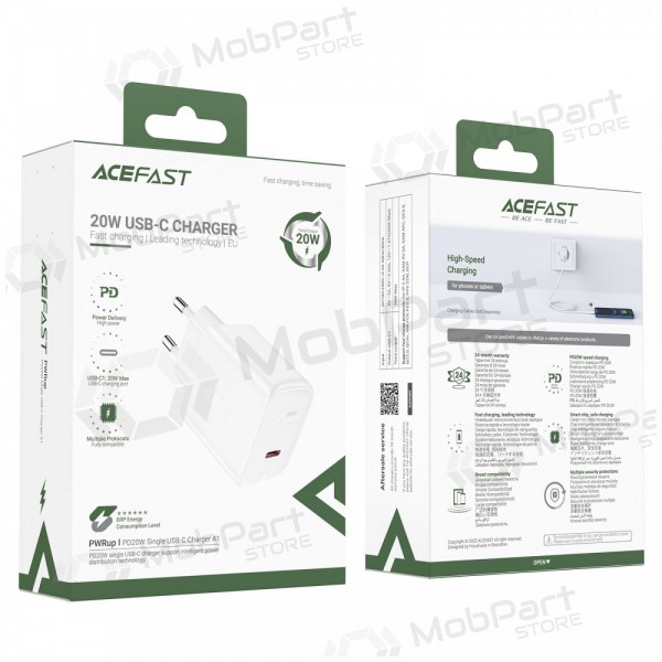 Laturi buitinis Acefast A1 PD20W USB-C musta