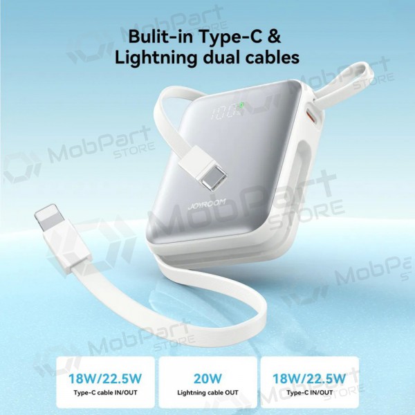 Ulkoinen paristo Power Bank Joyroom JR-PBF27 22.5W Mini 10000mAh valkoinen