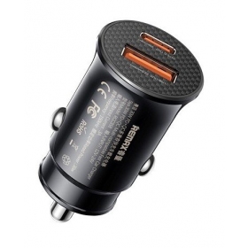 Autolaturi Remax RCC358 30W USB-C/USB-A musta