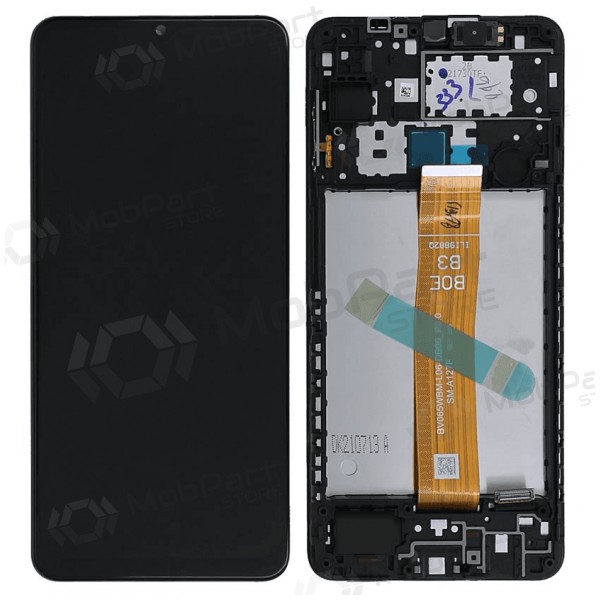 Samsung Galaxy A12s näyttö (musta) (kehyksellä) (Premium)