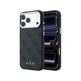Apple iPhone 18 Pro Max kotelo - Guess PU Leather 4G Gold Frame MagSafe
