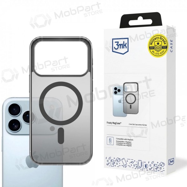 Apple iPhone 17 Pro Max, 18 Pro Max kotelo - "3mk Frosty MagCase" (musta)