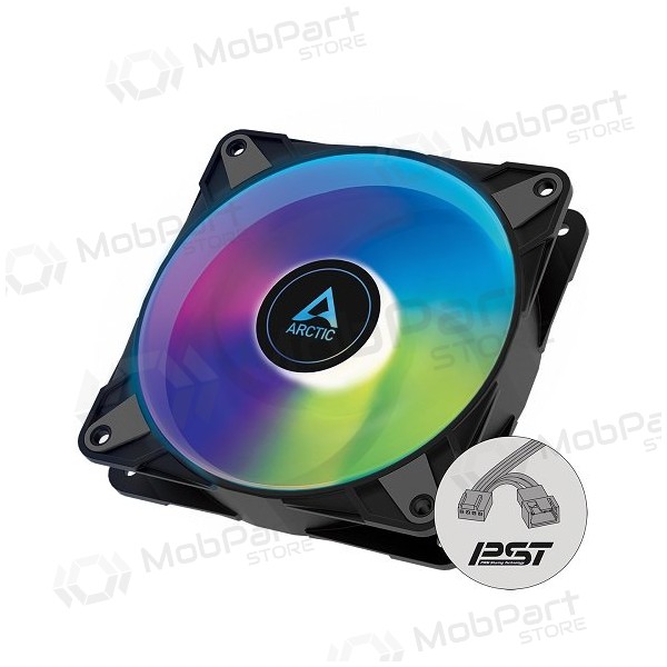 ARCTIC P12 PWM PST A-RGB, tuuletin, 4-pin, 120mm, musta