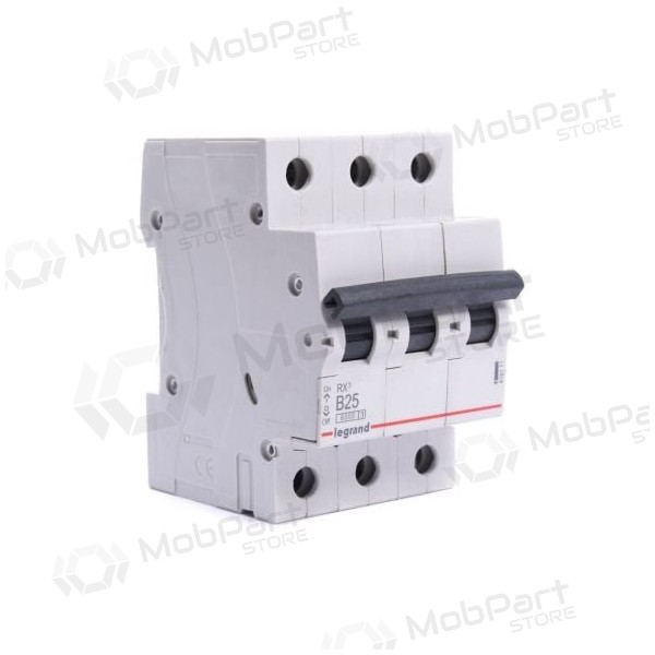 Johdonsuojakatkaisija - MCB RX3 Legrand 419171 (25A, 3P, 230V, 6kA)