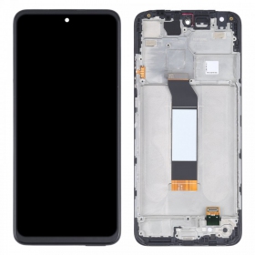 Xiaomi Redmi Note 10 5G / Redmi Note 10T 5G / Poco M3 Pro 5G näyttö (musta) (kehyksellä) (service pack) (alkuperäinen)