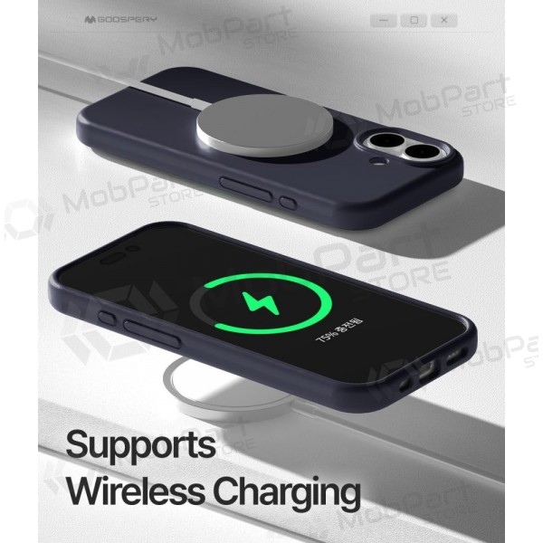 Suojakuori Mercury Pure Magsafe Silicon Case Apple iPhone 17 tummansininen