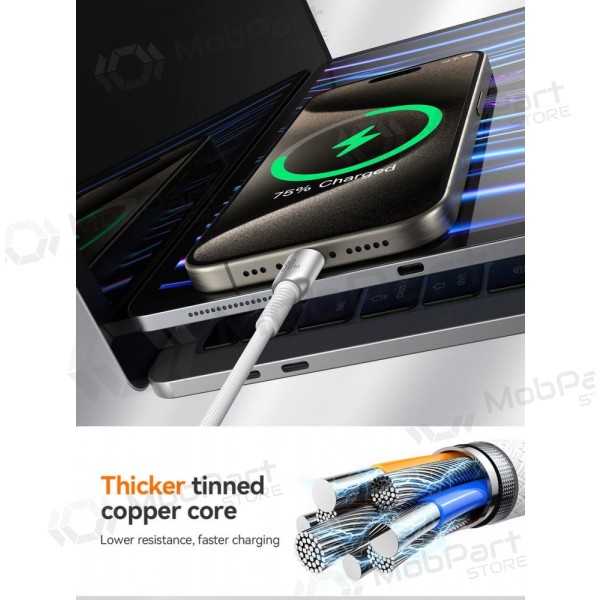 USB kaapeli Joyroom S-A51 USB-C to Lightning 30W 1.2m harmaa