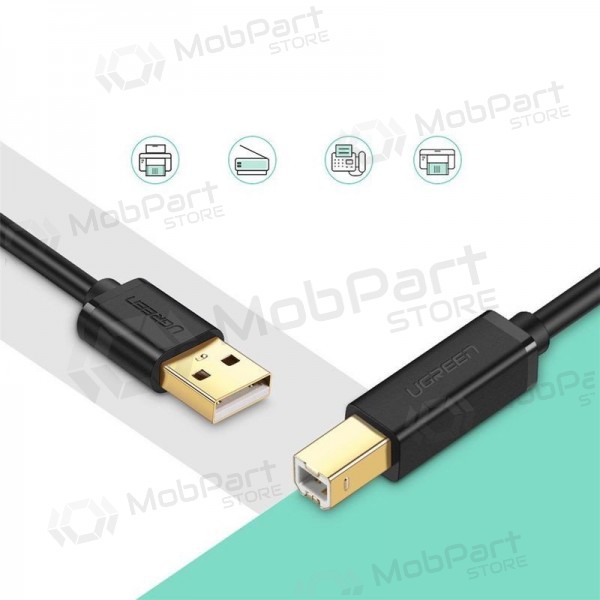 USB-kaapeli tulostimille Ugreen US135 USB-A–USB-B 1,5 m musta