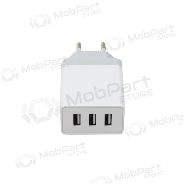 Laturi Platinet QuickCharge 3xUSB (15W 3A) (valkoinen)