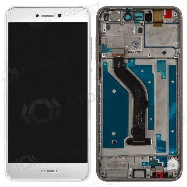 Huawei P8 Lite (2017) / P9 Lite (2017) / Honor 8 Lite näyttö (valkoinen) (kehyksellä)