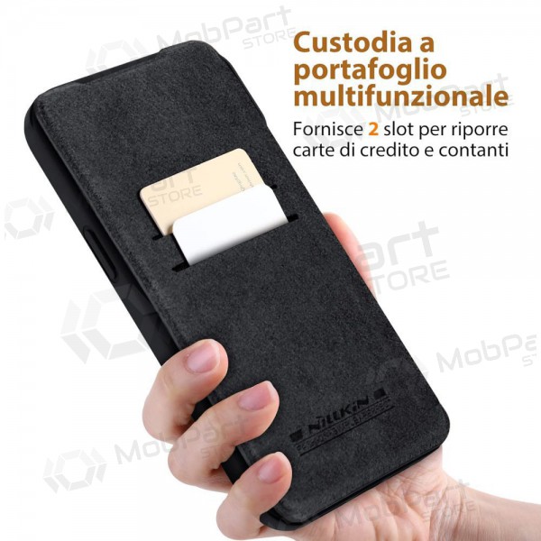Apple iPhone 14 Pro Max suojakotelo „Nillkin Leather“ (musta) Apple iPhone 14 Pro Max suojakotelo „Nillkin Leather“ (musta)