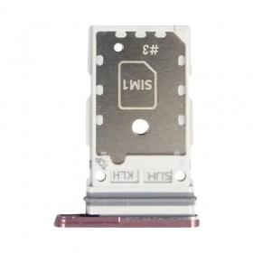 Samsung Galaxy S22 Ultra Dual SIM kortin pidike (Burgundy) (service pack) (alkuperäinen)