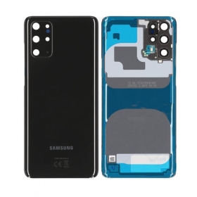 Samsung G985 / G986 Galaxy S20 Plus takaakkukansi musta (Cosmic Black) (käytetty grade A, alkuperäinen)