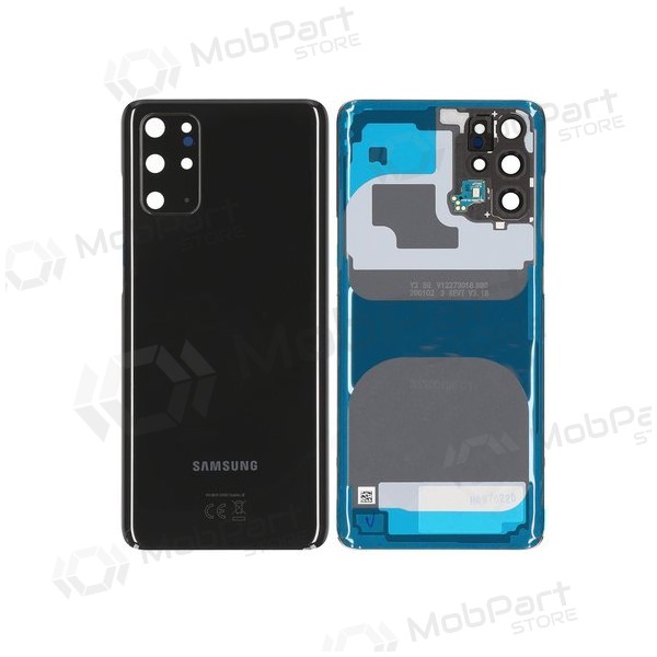 Samsung G985 / G986 Galaxy S20 Plus takaakkukansi musta (Cosmic Black) (käytetty grade A, alkuperäinen)
