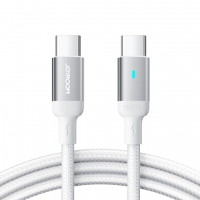 USB kaapeli Joyroom S-CC100A10 Type-C to Type-C 100W 1.2m valkoinen