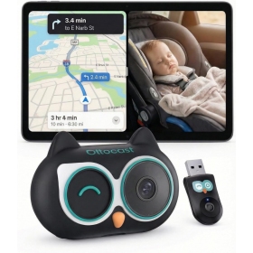 Langaton CarPlay-adapteri Ottocast Cabin Care CA520-T lastenhoitotoiminnolla, musta