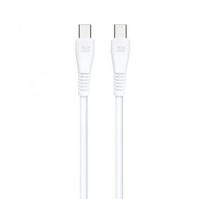USB-C-kaapeli Blue Star PJ-DQ1-C USB-C–USB-C 1 m 60 W valkoinen