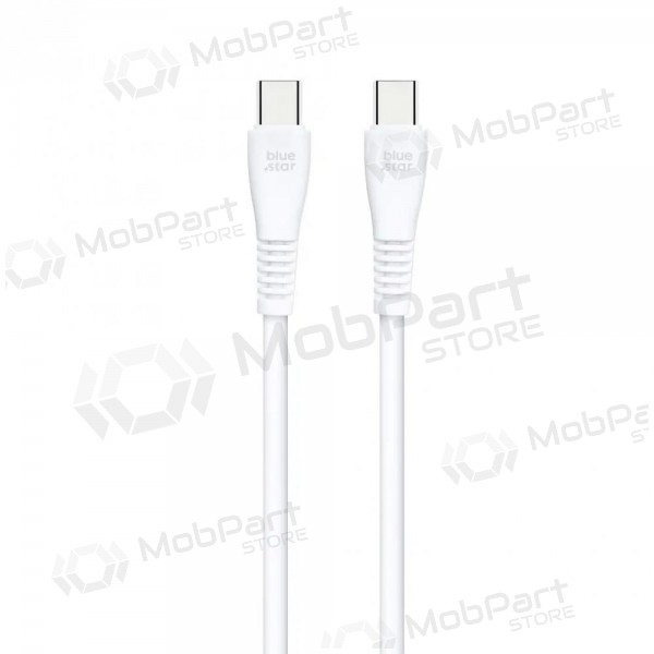 USB-C-kaapeli Blue Star PJ-DQ1-C USB-C–USB-C 1 m 60 W valkoinen