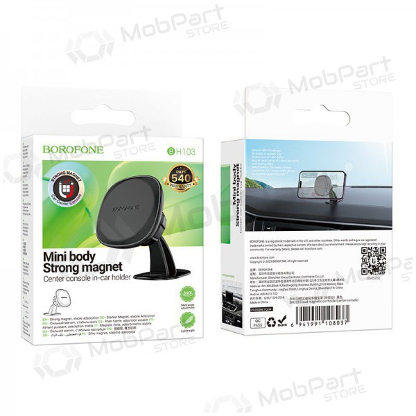 Auton matkapuhelinpidike Borofone BH103 (dashboard) musta